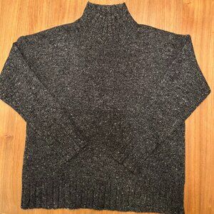 New J. Crew Womens XS Grey Flecked Wool Turtleneck Sweater/65% Merino Wool